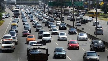 Tránsito recargado, una de las