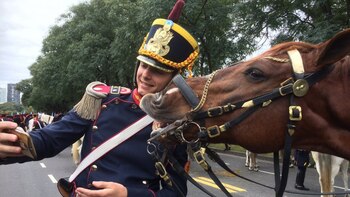 En la previa del desfile,