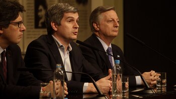 Los ministros Germán Garavano, Marcos