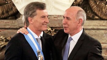 Mauricio Macri durante la asunción