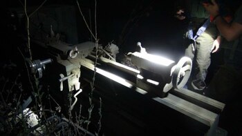 El taller desmantelado por las