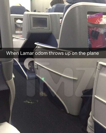 La cruda imagen del vómito