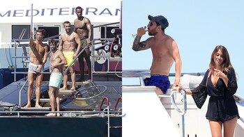 Ambos astros del fútbol disfrutaron