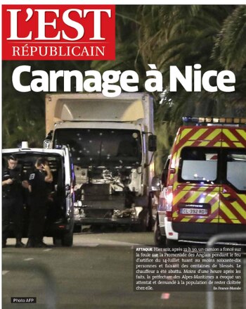 Carnicería en Niza (L’est Republicain)