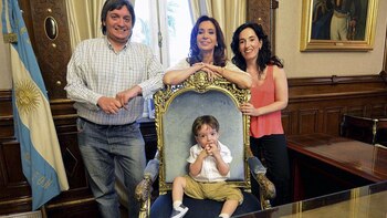 Máximo Kirchner, Cristina Kirchner y