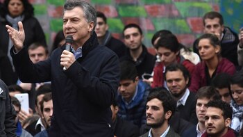 Mauricio Macri estuvo acompañado Pedro