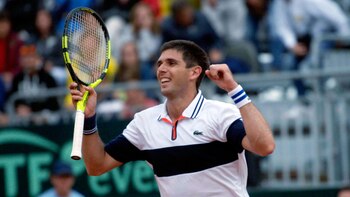 Federico Delbonis festeja su triunfo
