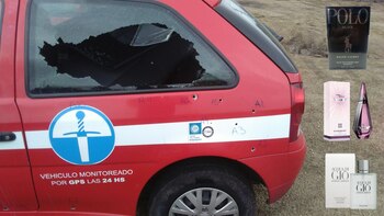 Auto de custodia baleado por