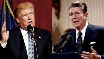 Donald Trump fue comparado con Ronald