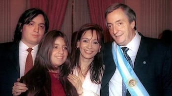 Máximo, Florencia, Cristina y Néstor
