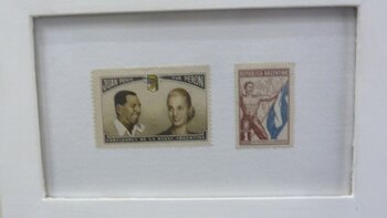 Estampillas con Perón y Evita