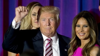 Donald Trump y su esposa,