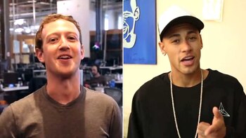 Mark Zuckerberg y Neymar demostraron su destreza a través de las redes