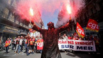 Protestas por la reforma laboral en París