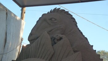 La escultura en arena, gran