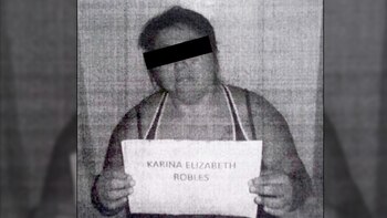 Karina Robles, presa junto a