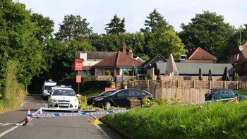 Patrulleros, helicópeteros y ambulancias arribaron