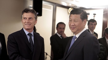 Mauricio Macri junto a Xi