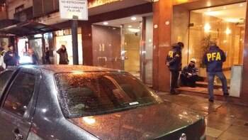 Oyhamburu, al momento de ser sorprendido por la PFA.