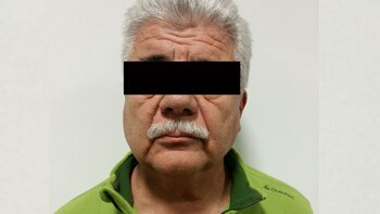 Juan Oyhamburu tras ser detenido por la PFA.