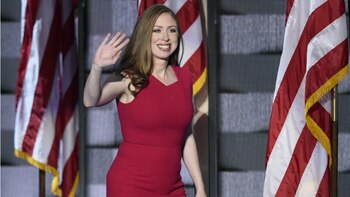 Chelsea Clinton, al hablar ante