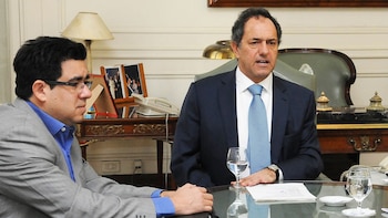 Alejandro Arlía junto a Daniel