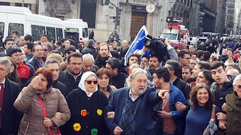 Durante la marcha en la