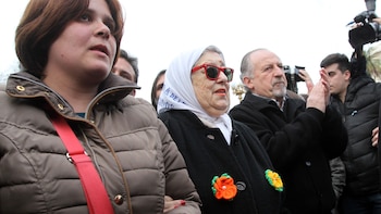 Bonafini estuvo del brazo de