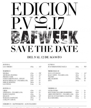 La grilla completa de los