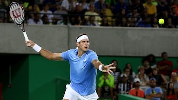 Juan Martín Del Potro en el court central del Centro Olímpico de Tenis (Nicolás Stulberg)