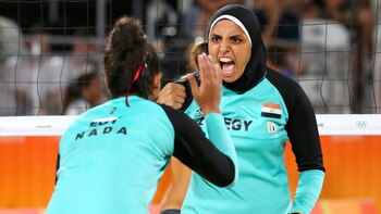 Doa Elghobashy y Nada Meawad (Reuters)