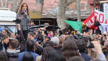 Cristina Kirchner durante un acto