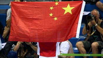 Los atletas de China portaron