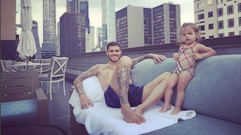 Mauro Icardi y su hija