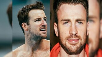 James Magnussen (nadador australiano) y Chris Evans (actor de Los 4 Fantásticos)