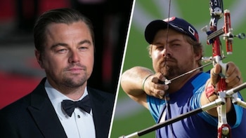Leonardo DiCaprio (actor estadounidense) y Brady Ellison (deportista estadounidense que compite en tiro con arco)