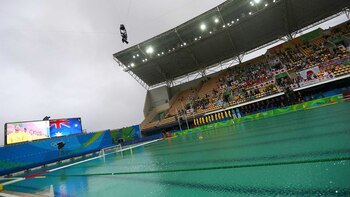 La pileta de waterpolo también