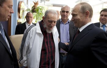 Vladimir Putin y Fidel Castro