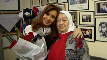 Cristina Kirchner junto a Hebe