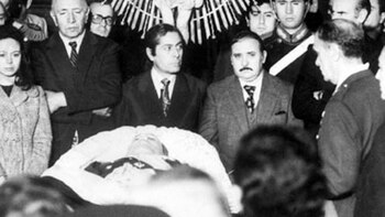 Velatorio de Juan Domingo Perón.