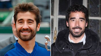 El tenista español Marc López y el productor televisivo Ignacio Viale