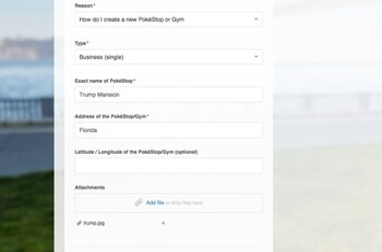 El formulario requiere que los