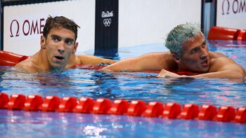 Junto a Michael Phelps, son