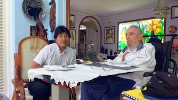 Evo Morales junto a Fidel