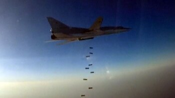 Uno de los tantos bombardeos