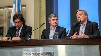 Los ministros Germán Garavano, Marcos