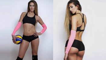 Julieta Lazcano, integrante de la selección argentina de vóley (Revista Hombre)