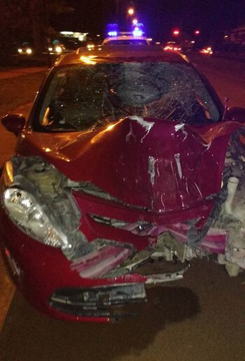 El Ford Fiesta que chocó