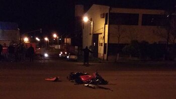 La moto del accidente que