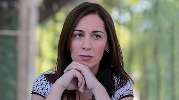 La gobernadora bonaerense, María Eugenia